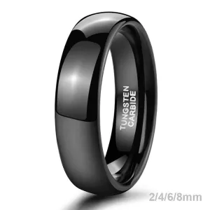 Black Tungsten Carbide Men's Wedding Band