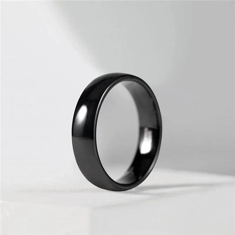 Black Tungsten Carbide Men's Wedding Band