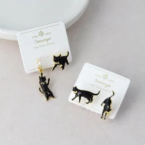 Bow Cat Invisible Clip On Earrings