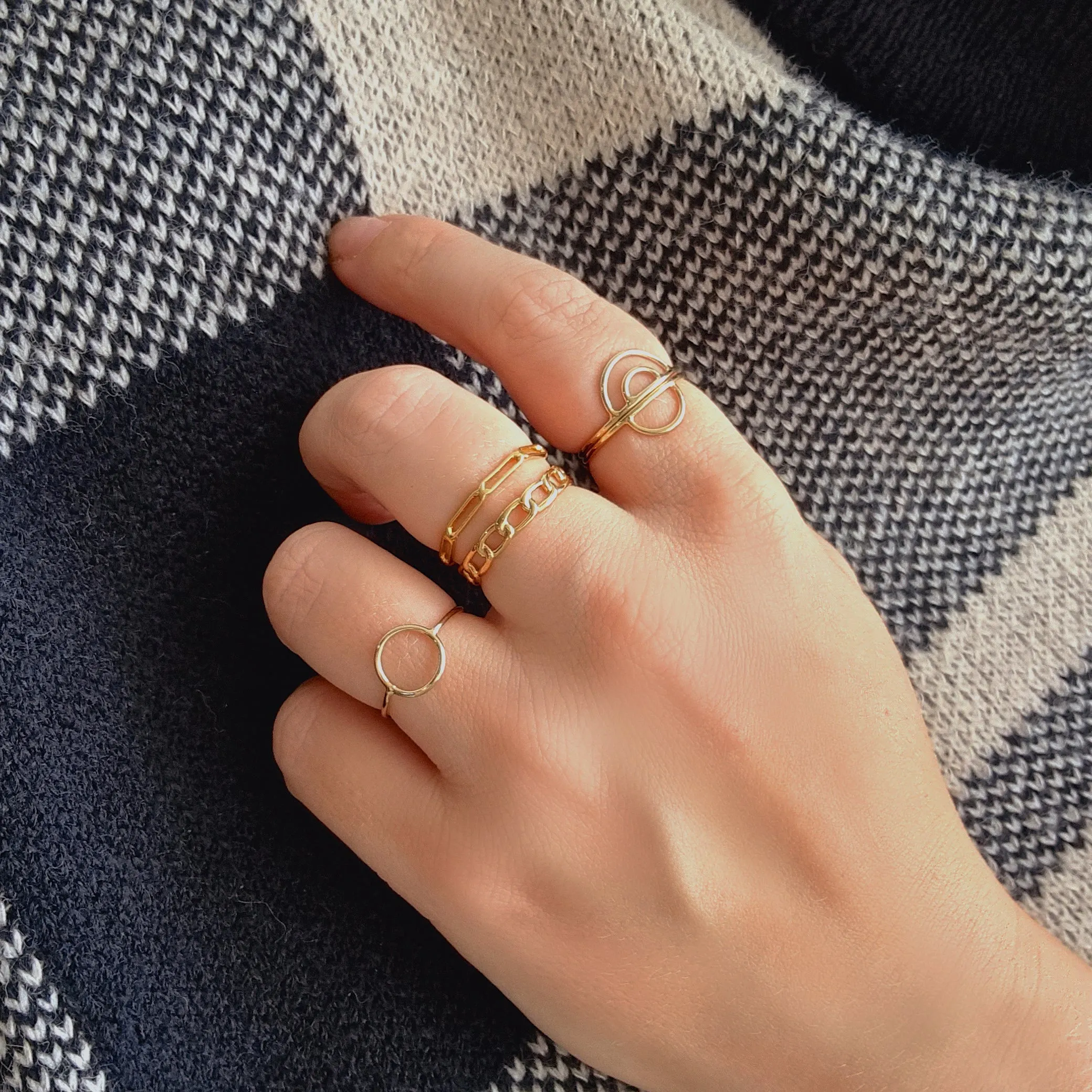 Boyfriend Chain Ring Gold