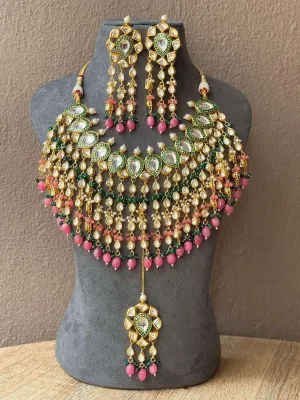 Bridal Meenakari Kundan Necklace With Beads