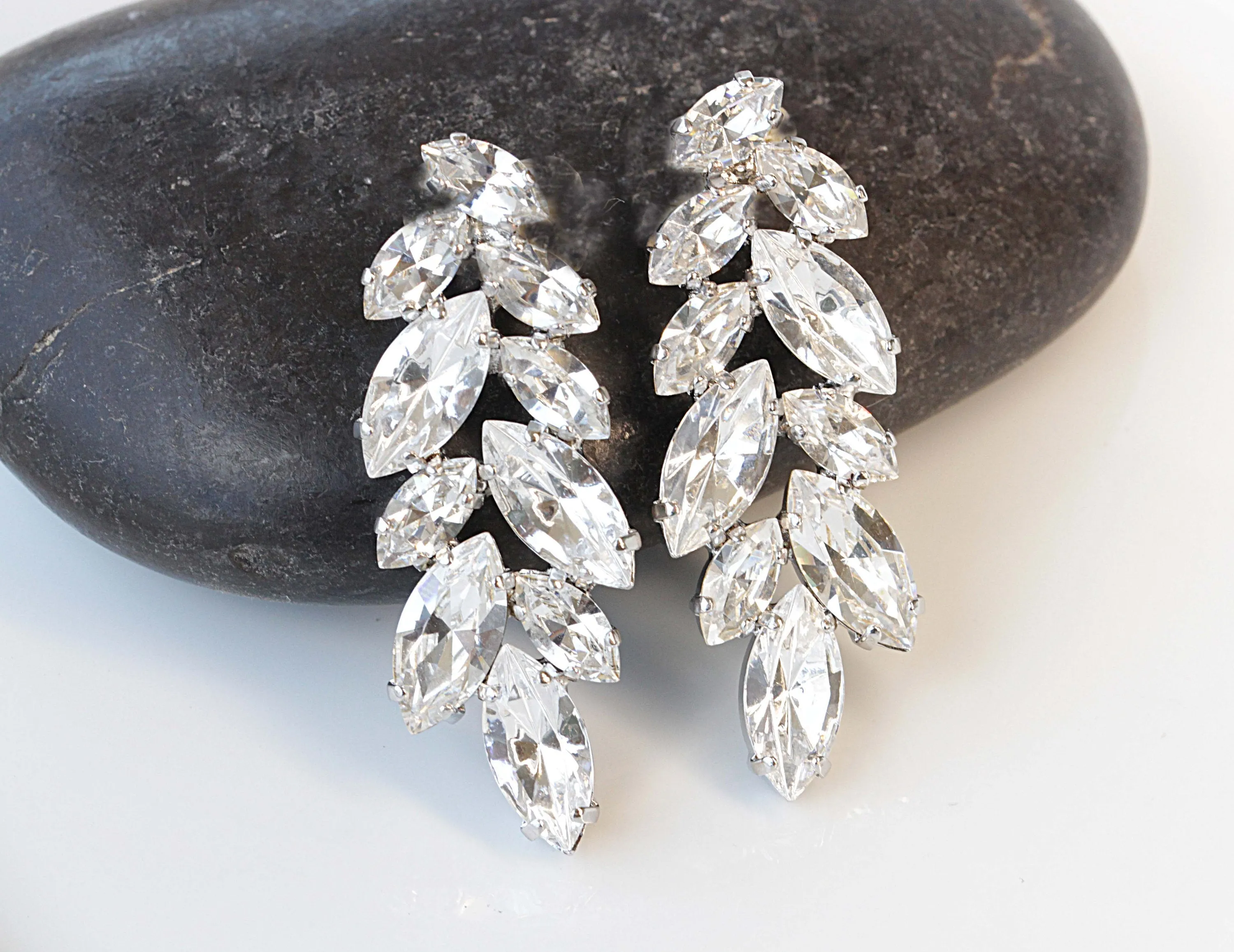 CLUSTER WEDDING EARRINGS