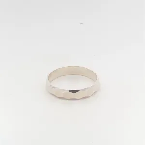 Dara Diamond Pixel 925 Silver Wedding Band Ring