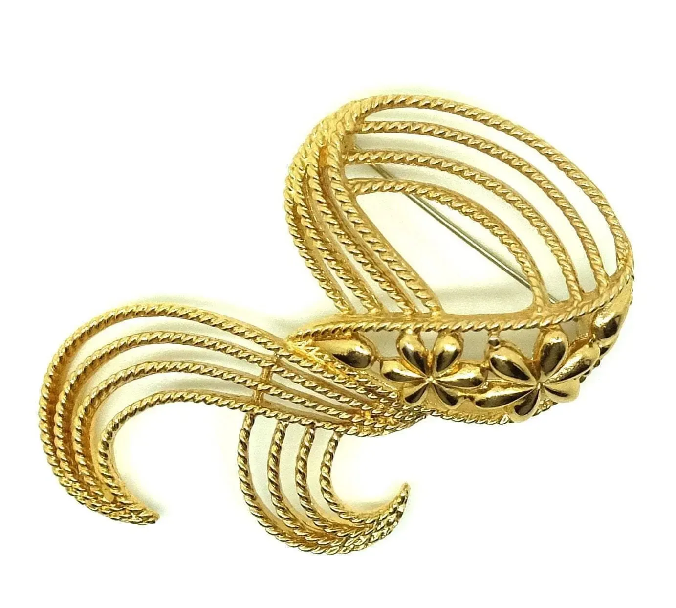 Designer Vintage 1960s Monet Swirl Brooch