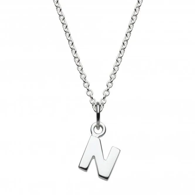 Dew Sterling Silver Dinky N Initial Pendant 9092HPN