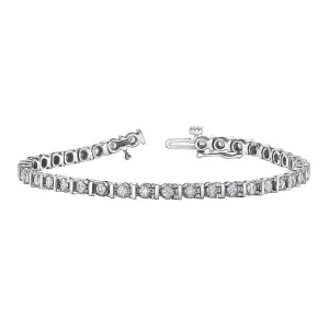 Diamond and White Gold Tennis Bracelet