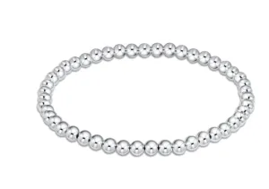 E Newton Classic Sterling Bracelet 4mm Bead