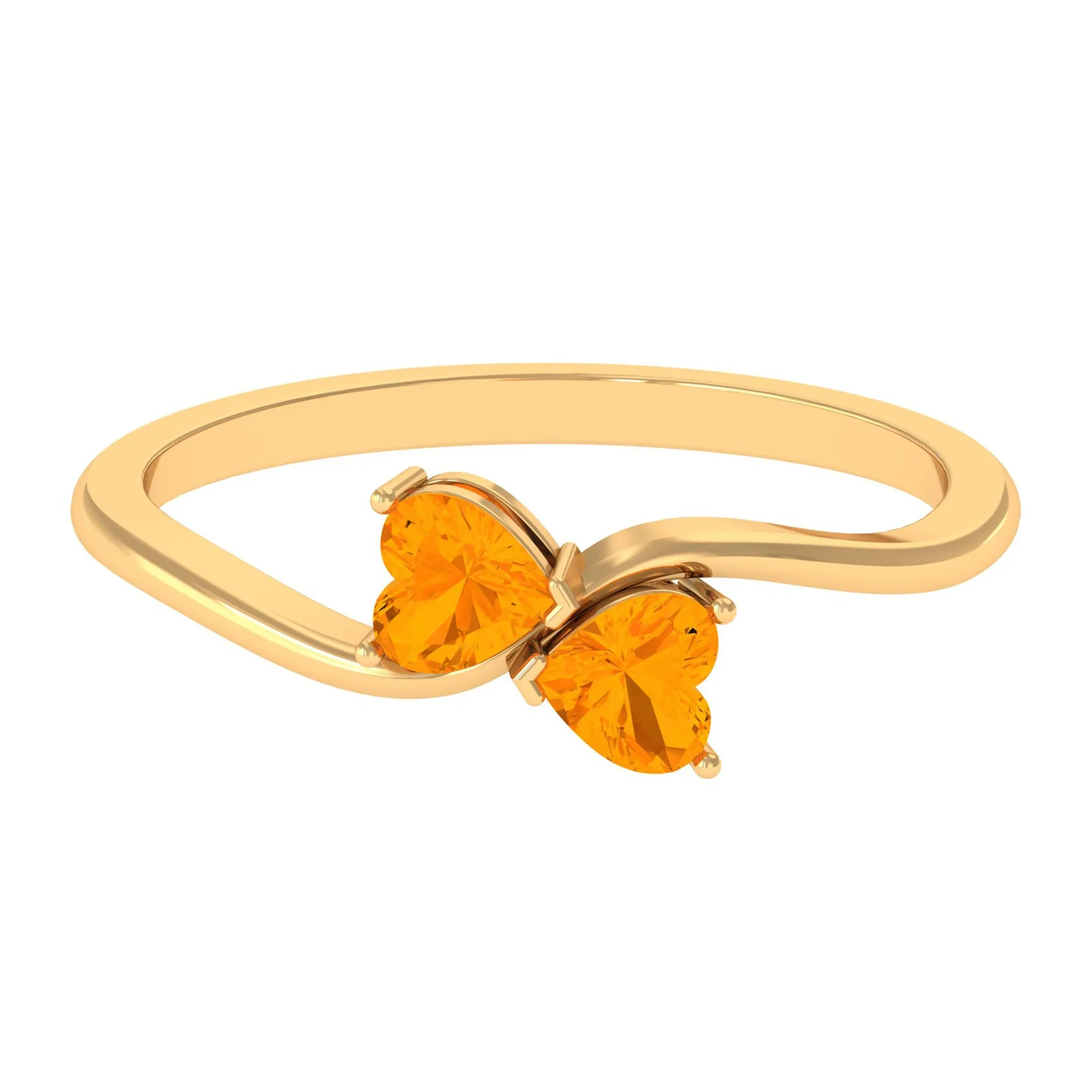 Fire Opal Heart Promise Ring