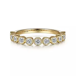 Gabriel & Co | 14K Yellow Gold Diamond Stackable Ring