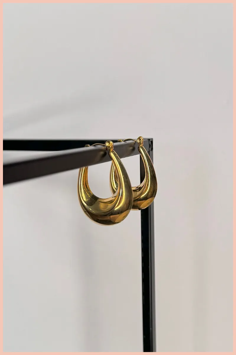 Large Luxe Hoop Bulb Earrings