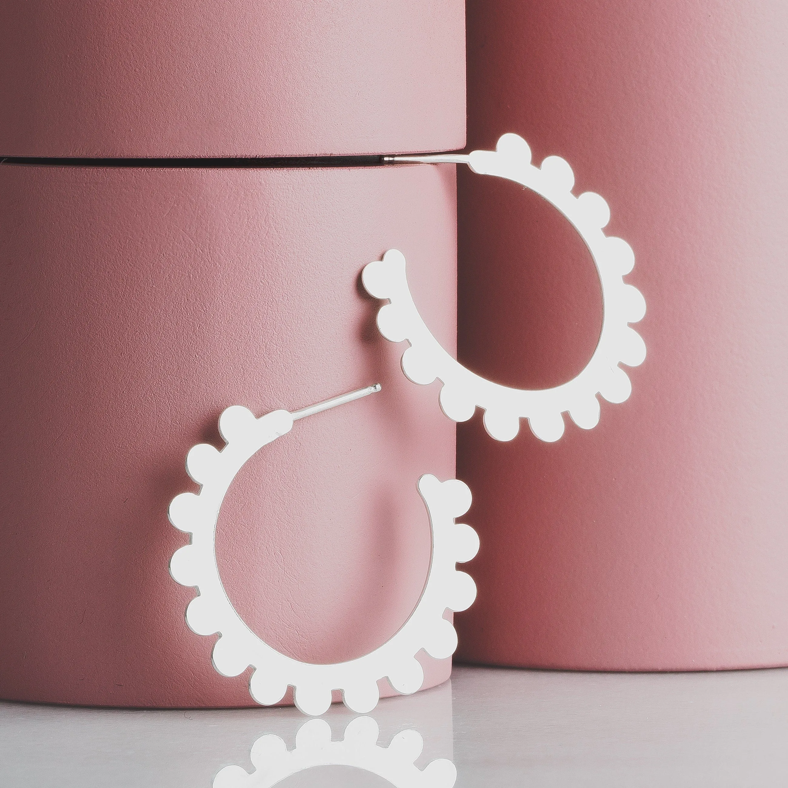 Large Poppy Hoop Earrings