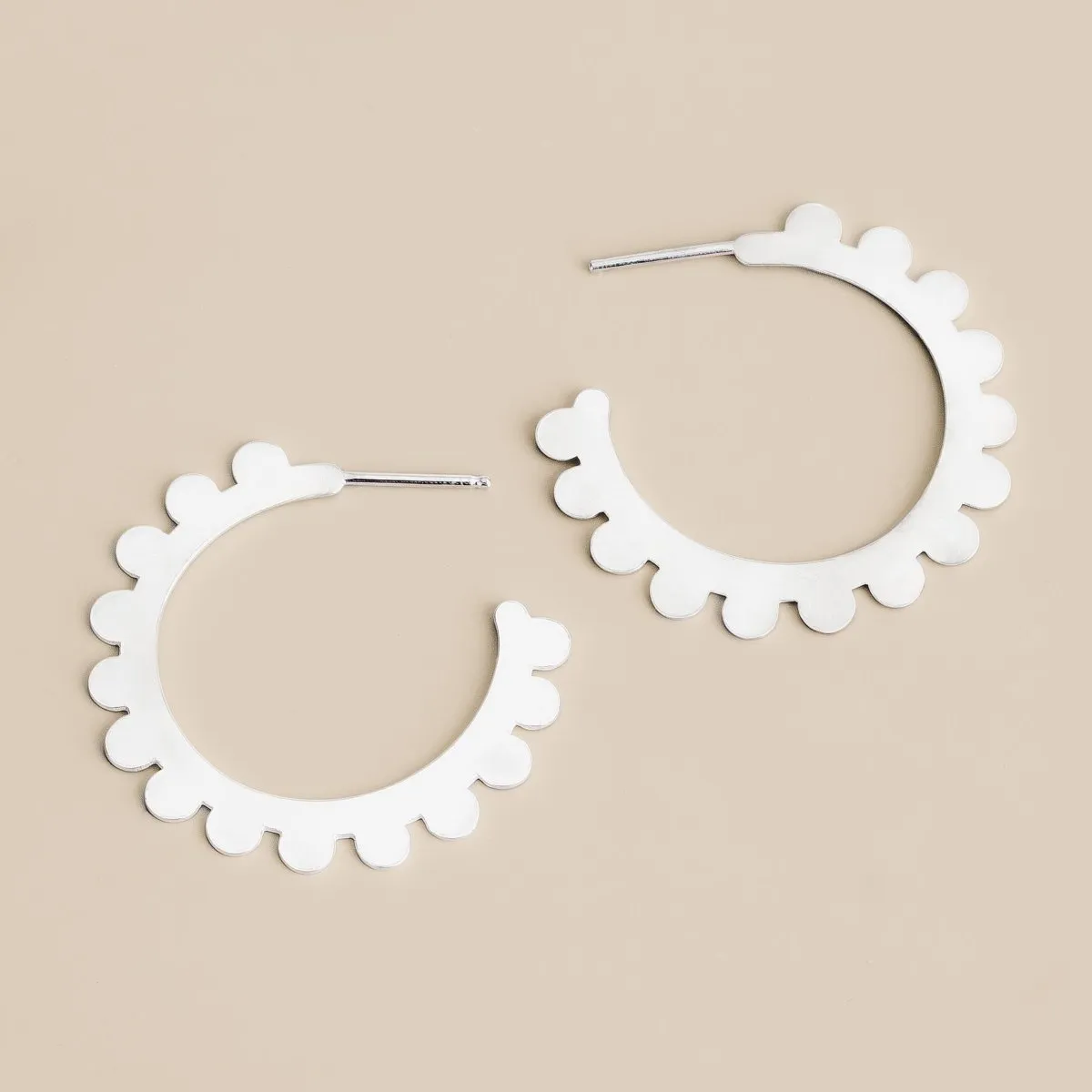 Large Poppy Hoop Earrings