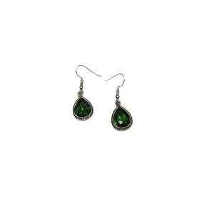 Large Teardrop Dangles Green