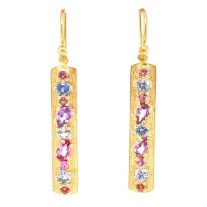 Marika Sapphire & 14k Gold Earrings - M8009