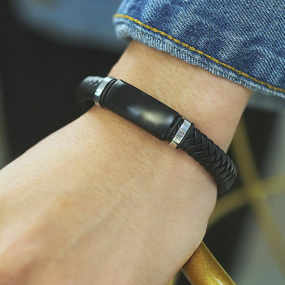 Men's prism bracelet - black