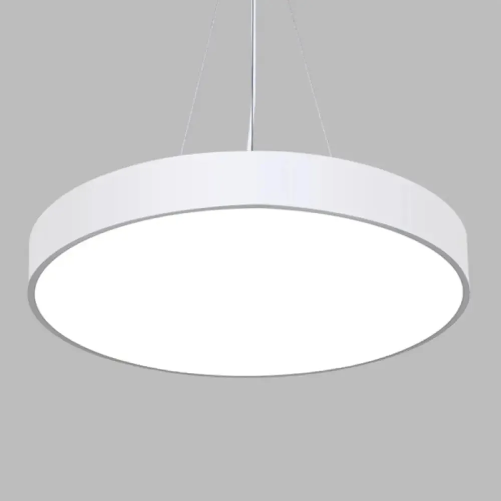 Metallic LED Pendant Light: Simple Style for Office Spaces