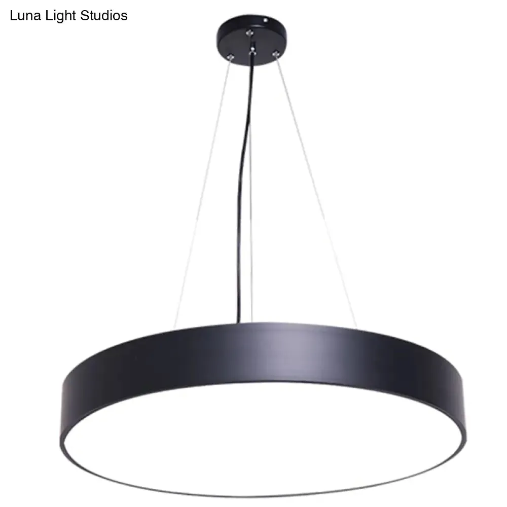 Metallic LED Pendant Light: Simple Style for Office Spaces