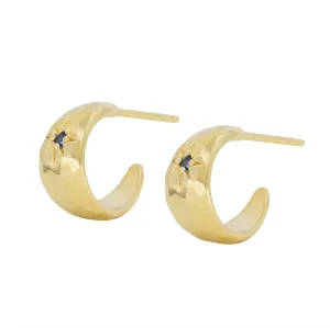 Mia Baby Sapphire Gold Hoops