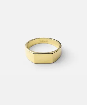 Miansai Geo Signet Ring in Gold Vermeil