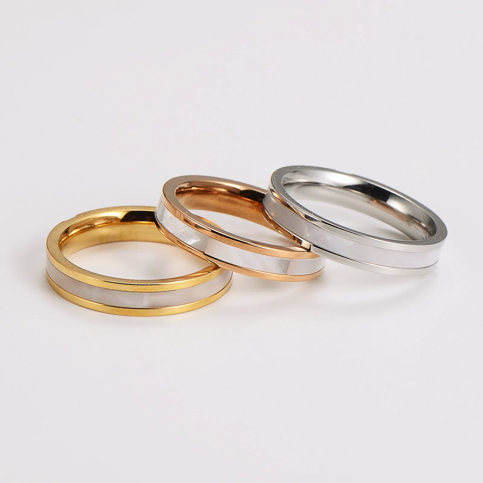 Minimalist Round U-Shape Stainless Steel Electroplating Rings