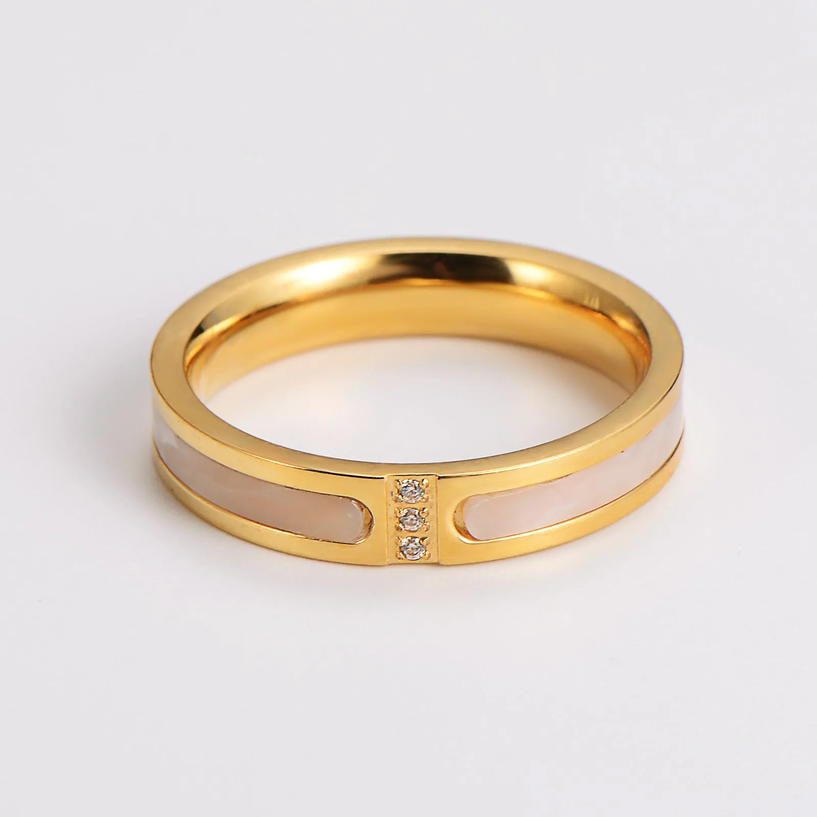 Minimalist Round U-Shape Stainless Steel Electroplating Rings