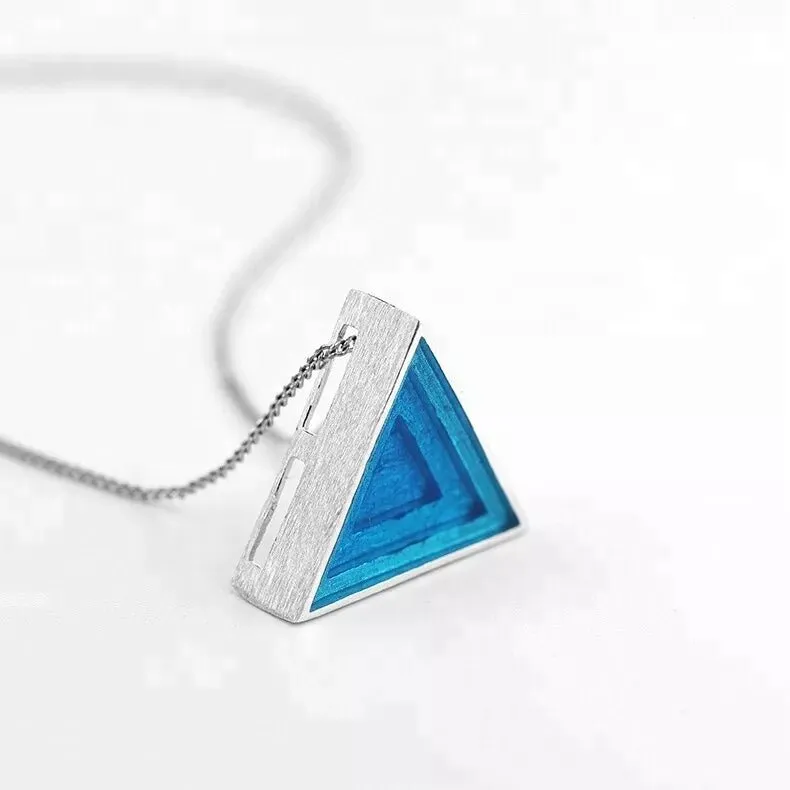 Minimalist Triangle Epoxy Pendant