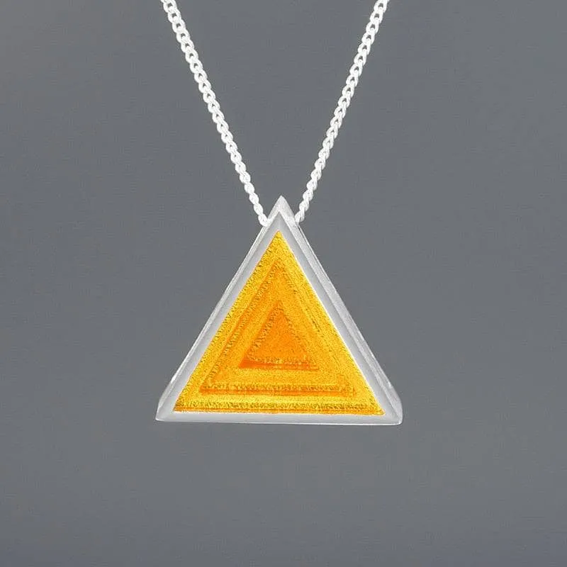 Minimalist Triangle Epoxy Pendant