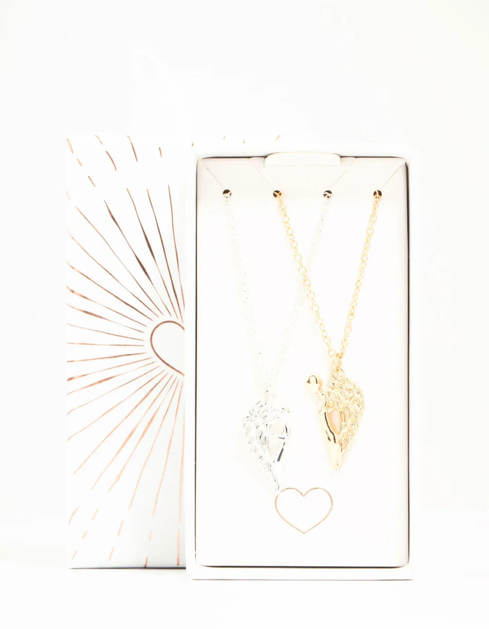 Mixed Metals Angel Necklaces 2-Pack