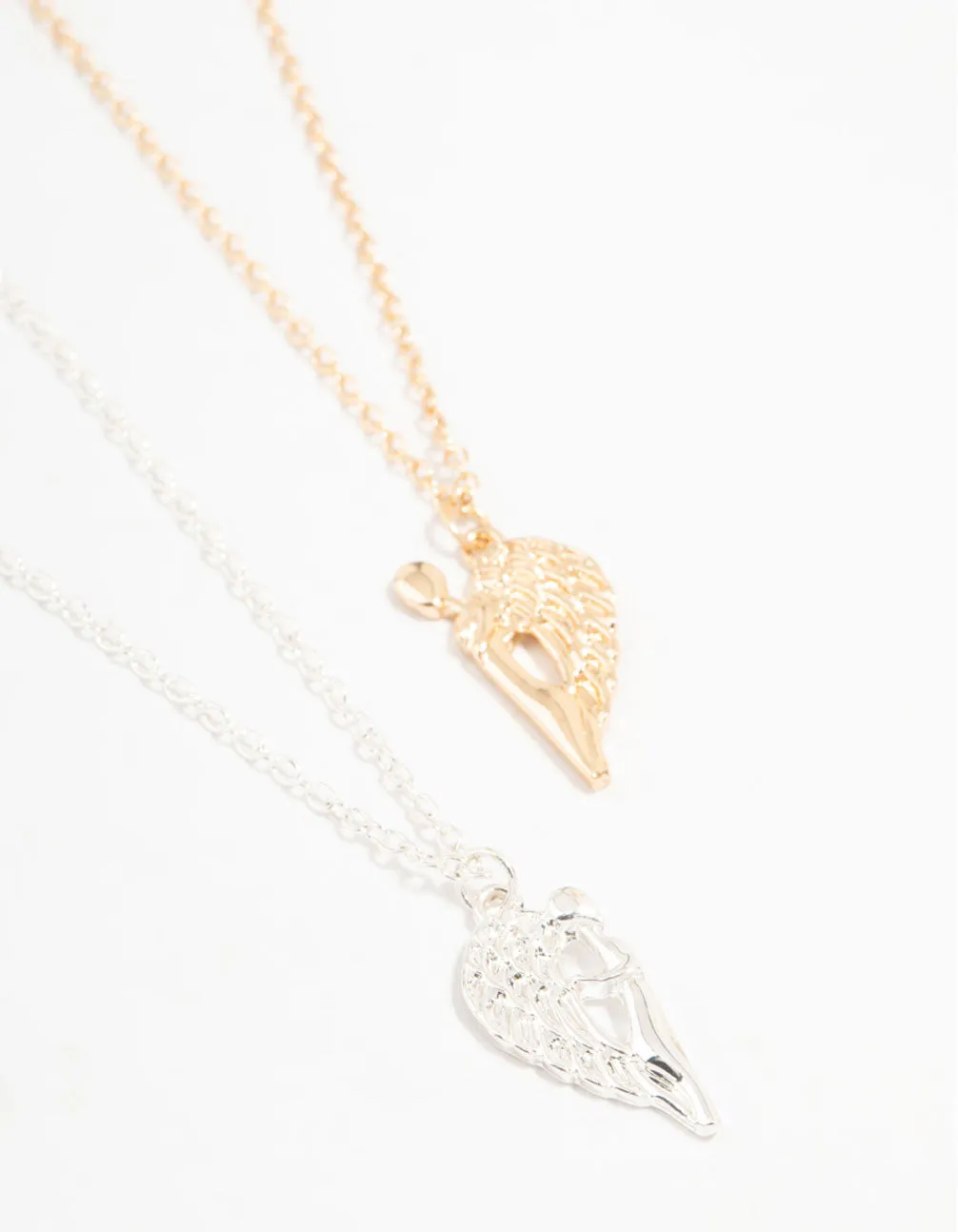 Mixed Metals Angel Necklaces 2-Pack