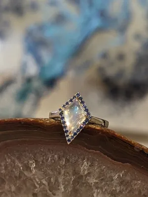 Moonstone and Sapphire Ring