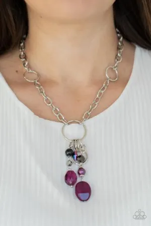 Necklaces LAY DOWN YOUR CHARMS - PURPLE N441