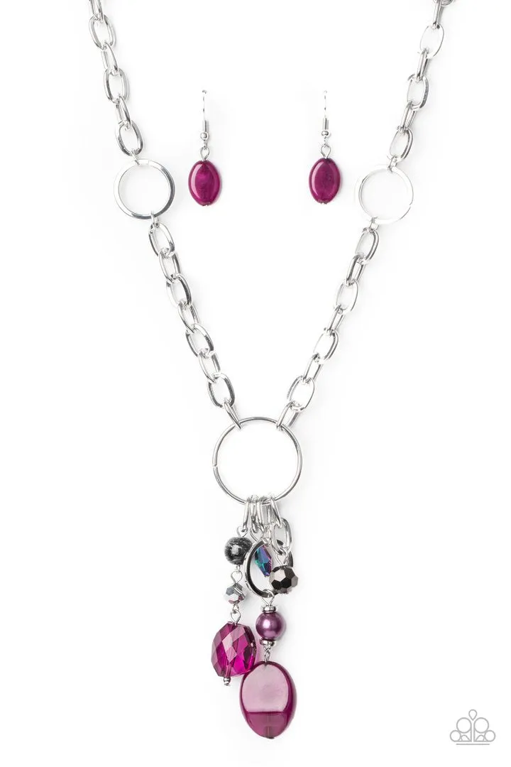 Necklaces LAY DOWN YOUR CHARMS - PURPLE N441