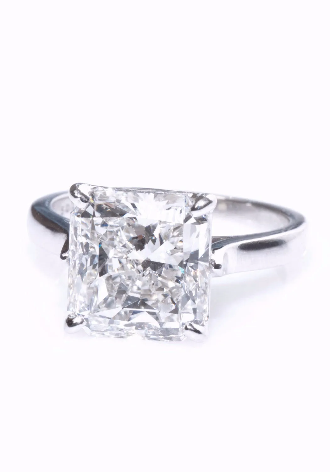 Oster Collection Platinum 5 Carat Solitaire Starburst Diamond Ring