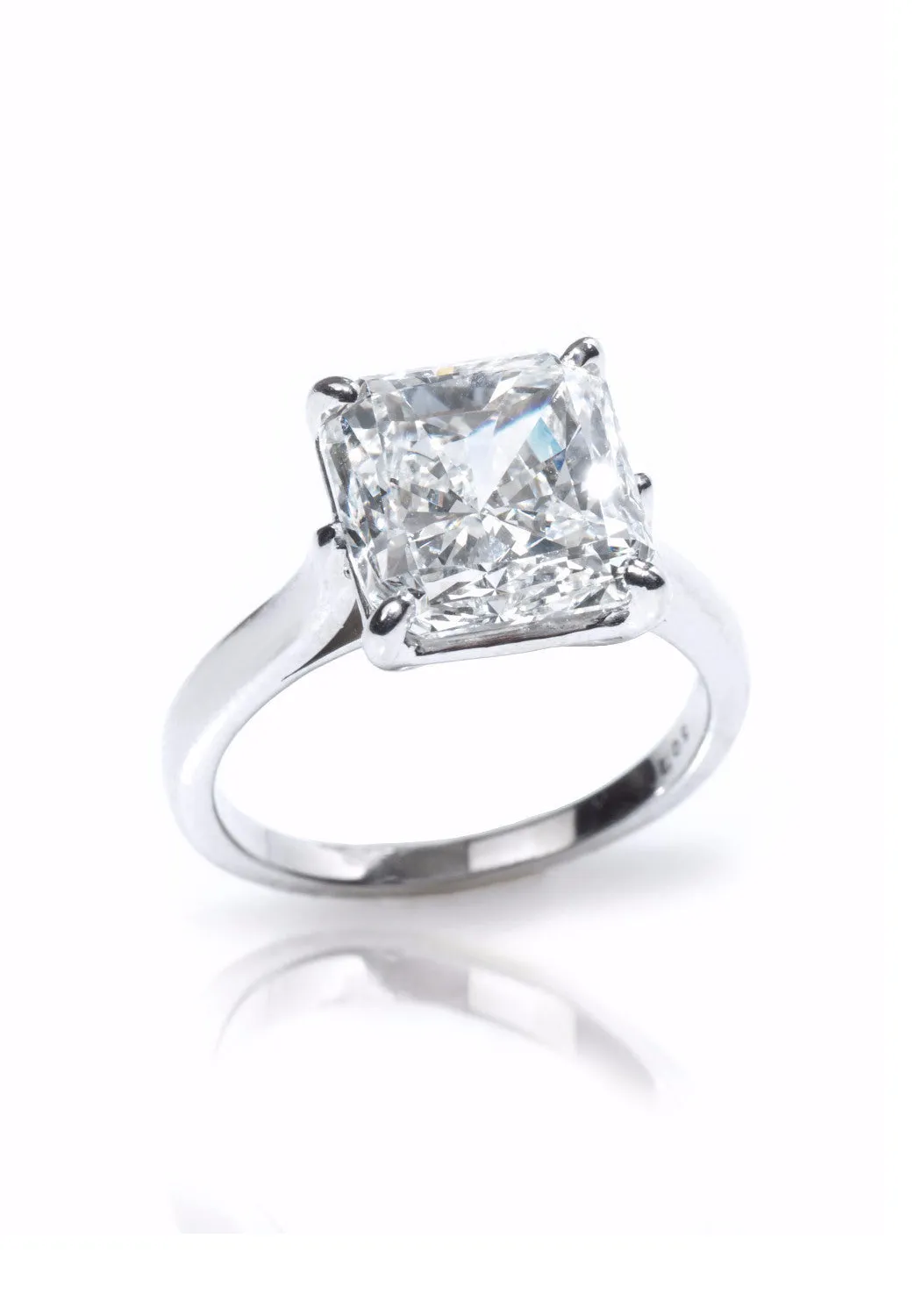 Oster Collection Platinum 5 Carat Solitaire Starburst Diamond Ring