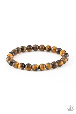 Paparazzi Bracelet ~ Centered - Brown