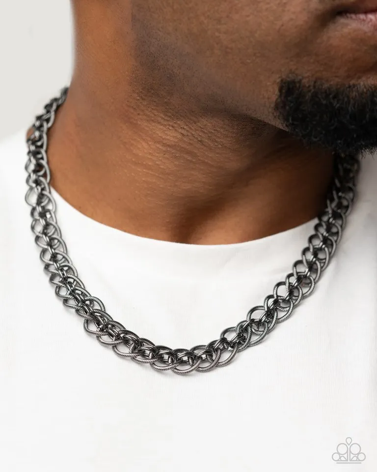 Paparazzi Necklace ~ Coiled Conviction - Black