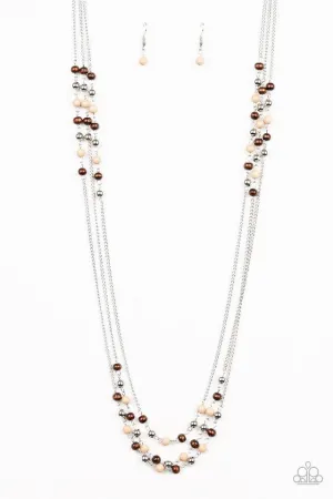 Paparazzi Necklace ~ Seasonal Sensation - Brown