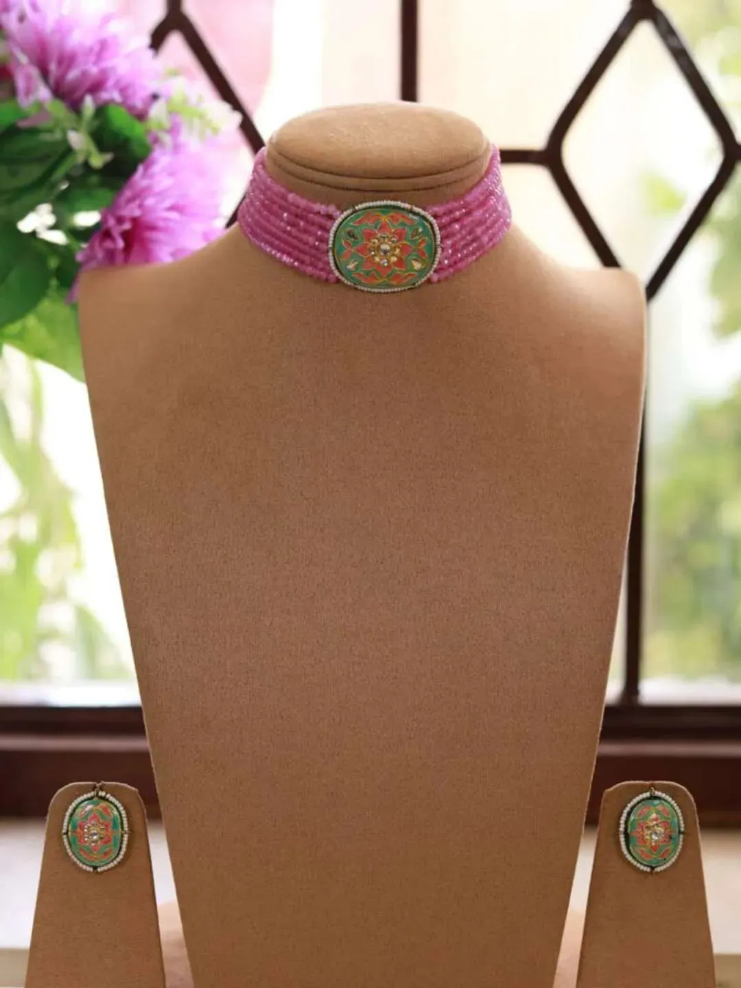 Rajasthani Kundan Choker Necklace Set