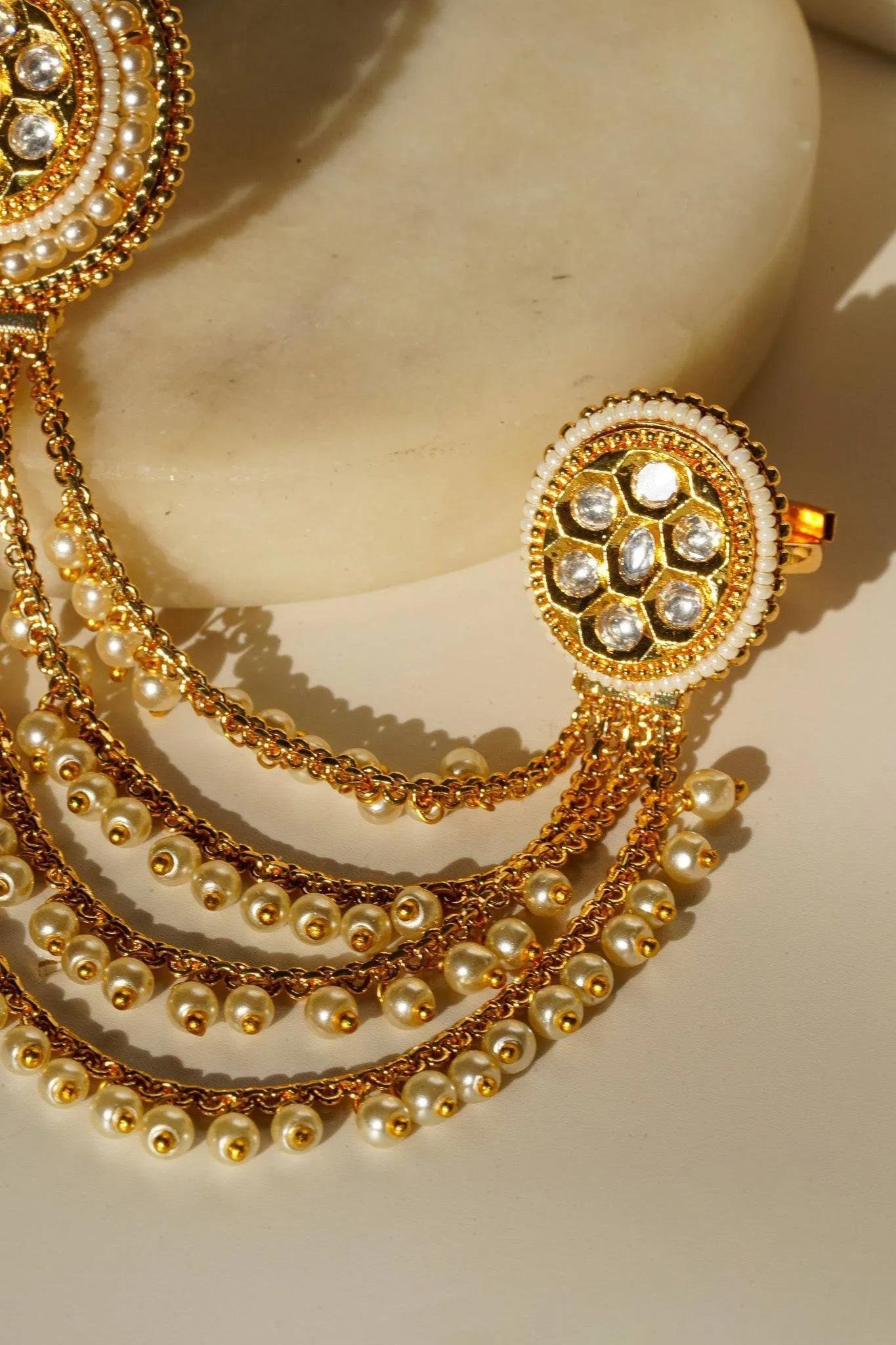 Renu- Chain Linked Double Kundan Ring