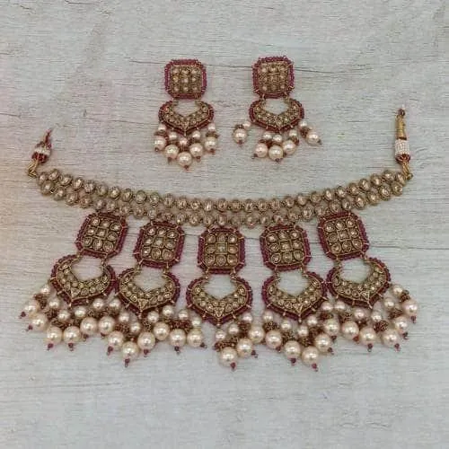 Reverse Ad Square Bali Necklace And Earring Set