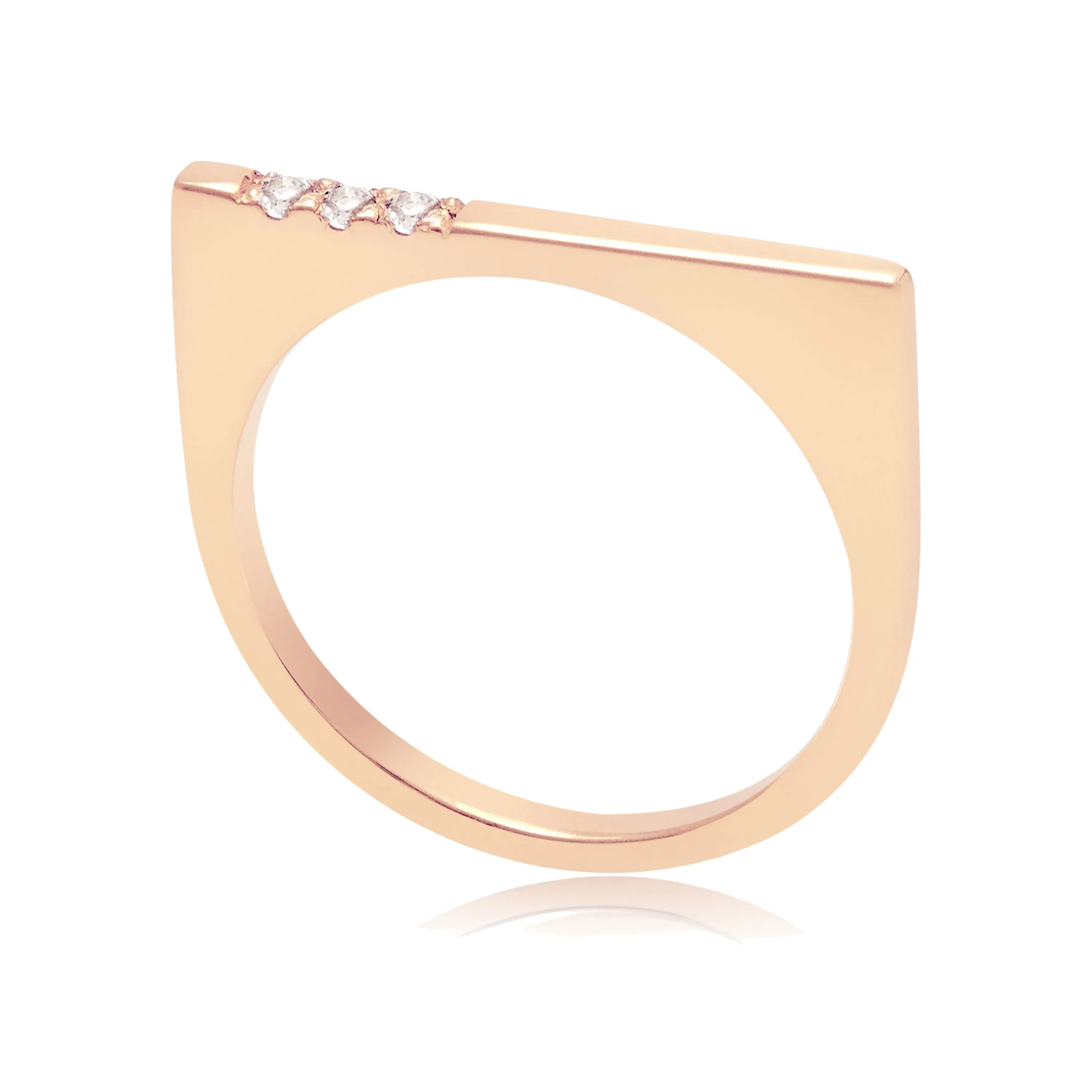 Rose Gold Minerva Bar Stacking Ring