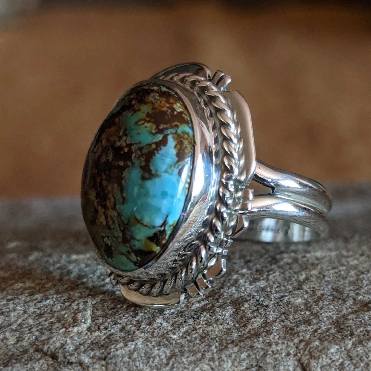 Sierra Nevada Turquoise Ring by Jake Sampson SWSG-RNG-0015