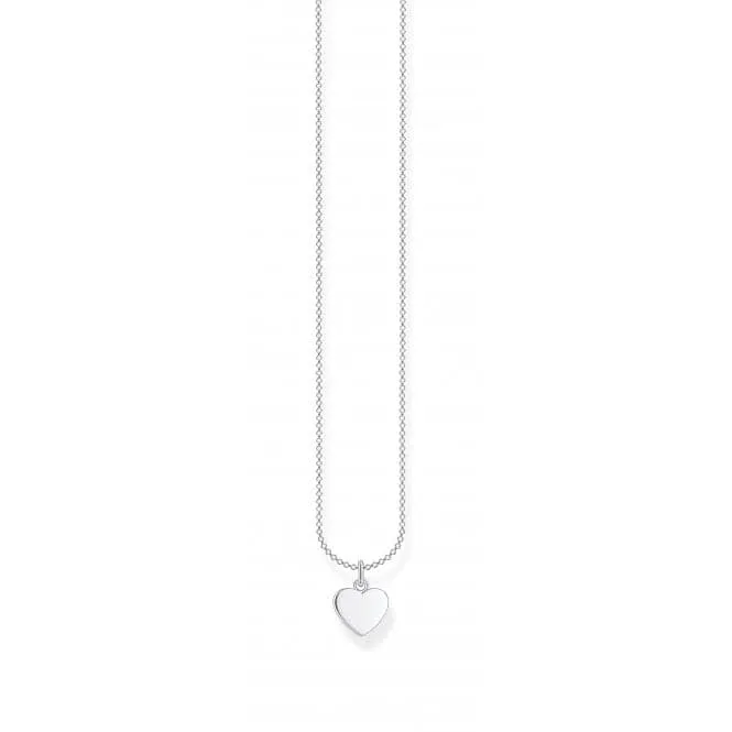 Silver Heart Necklace 45cm KE2048-001-21-L45v