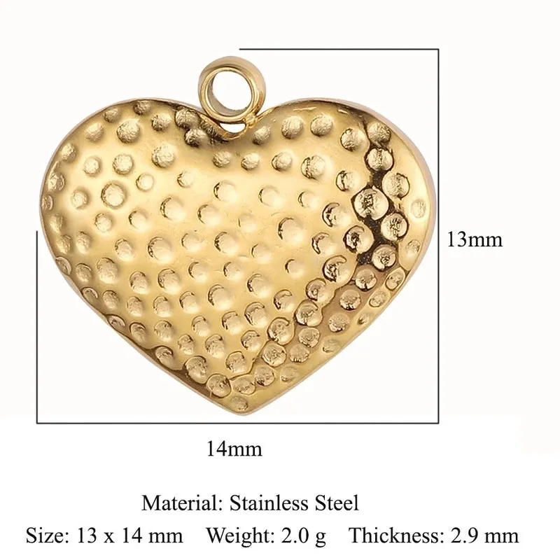 Simple Style Classic Style Heart Shape Shell Zircon Titanium Steel Wholesale Charms