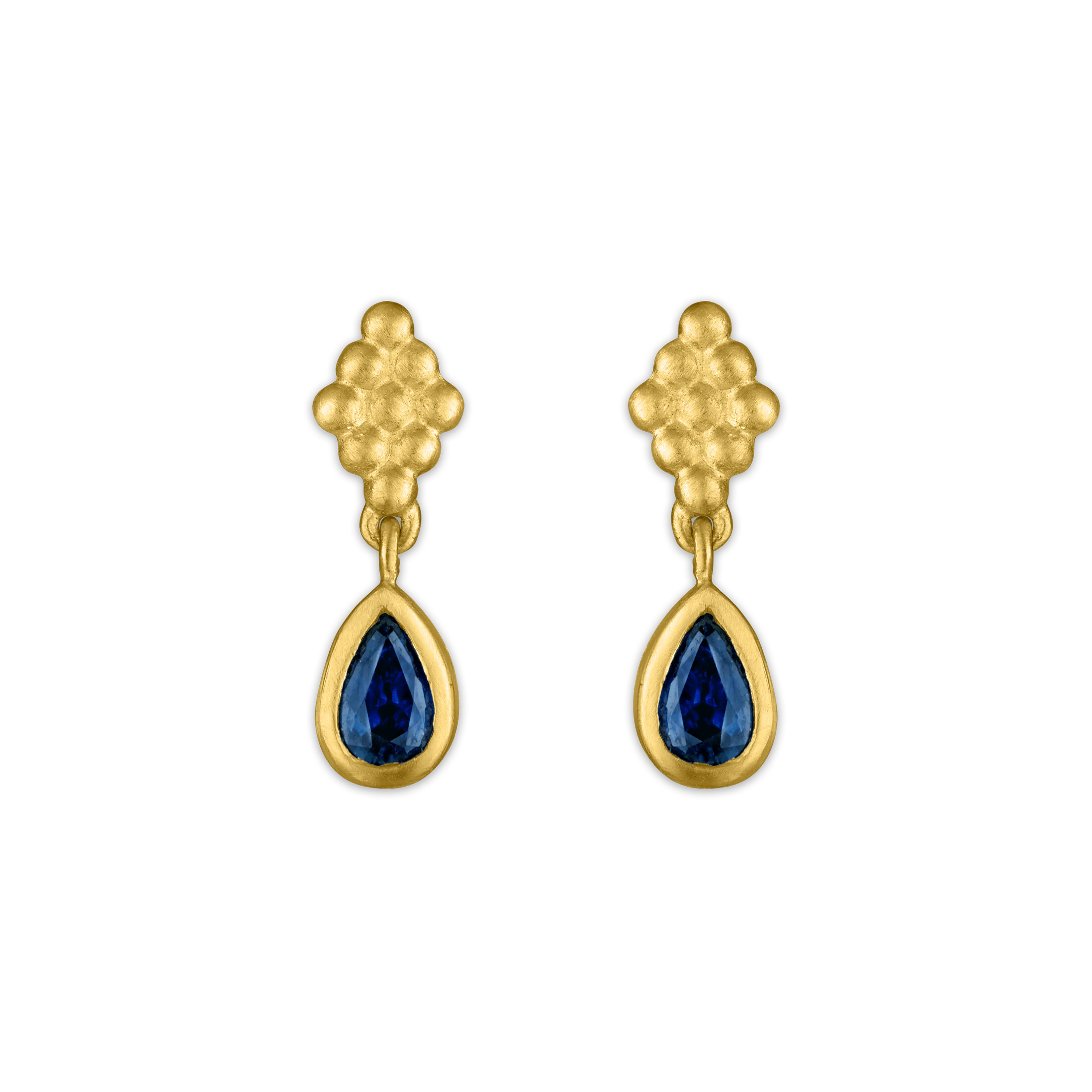 Small Blue Sapphire Nona Earrings