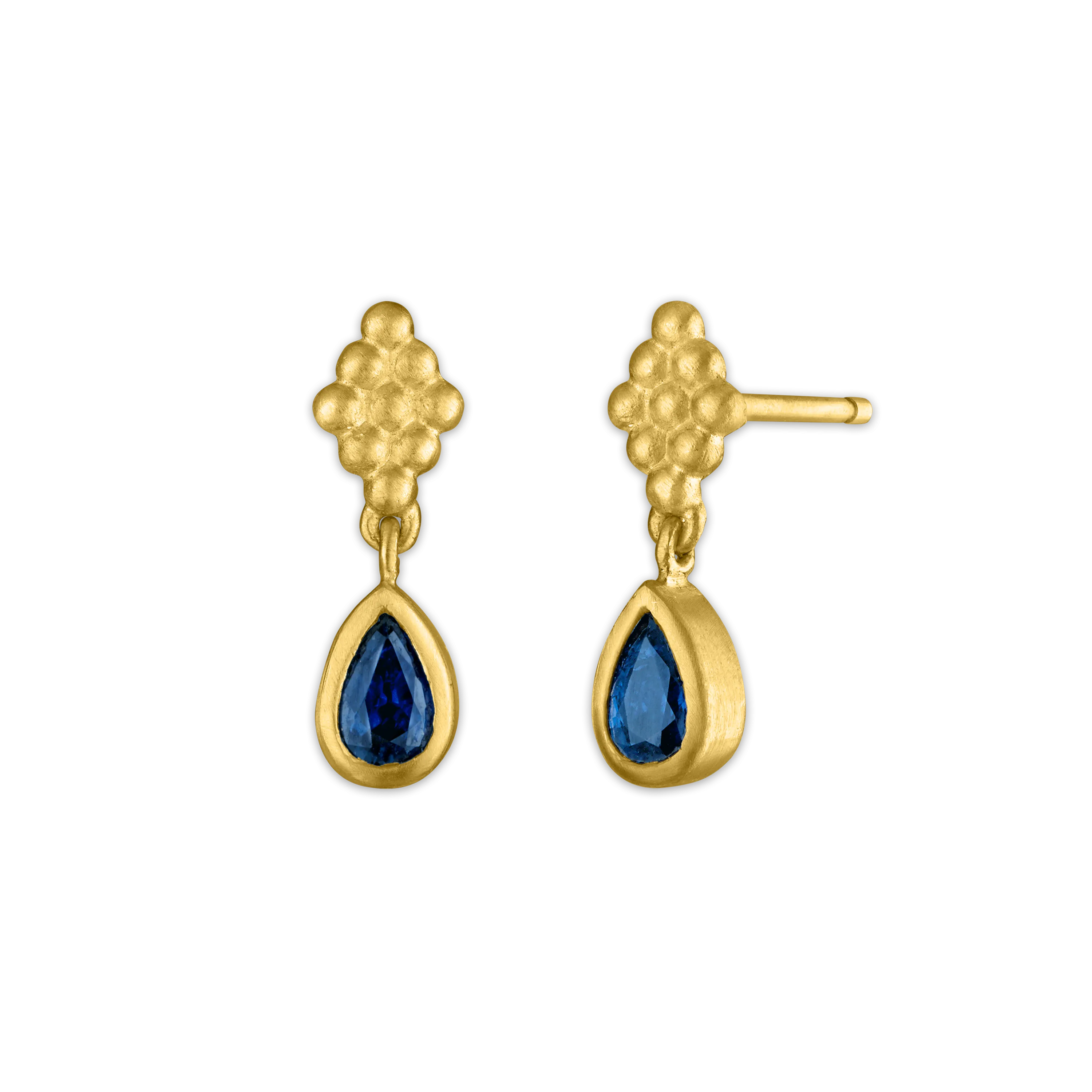 Small Blue Sapphire Nona Earrings