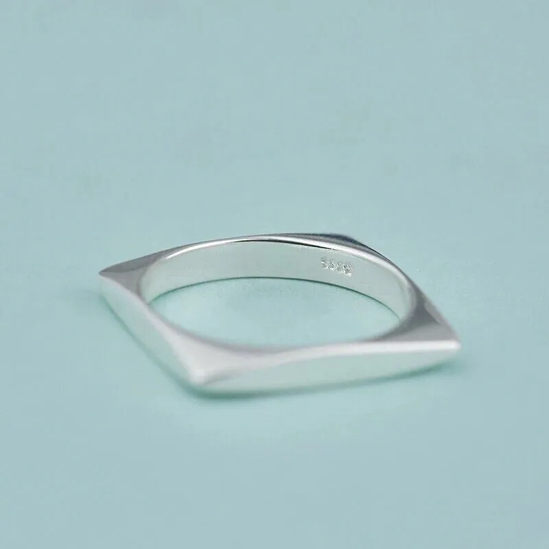 Square Sterling Silver Ring