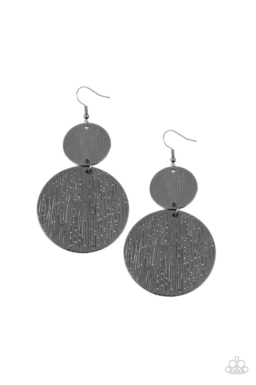 Status CYMBAL - Black Earrings - Paparazzj Accessories