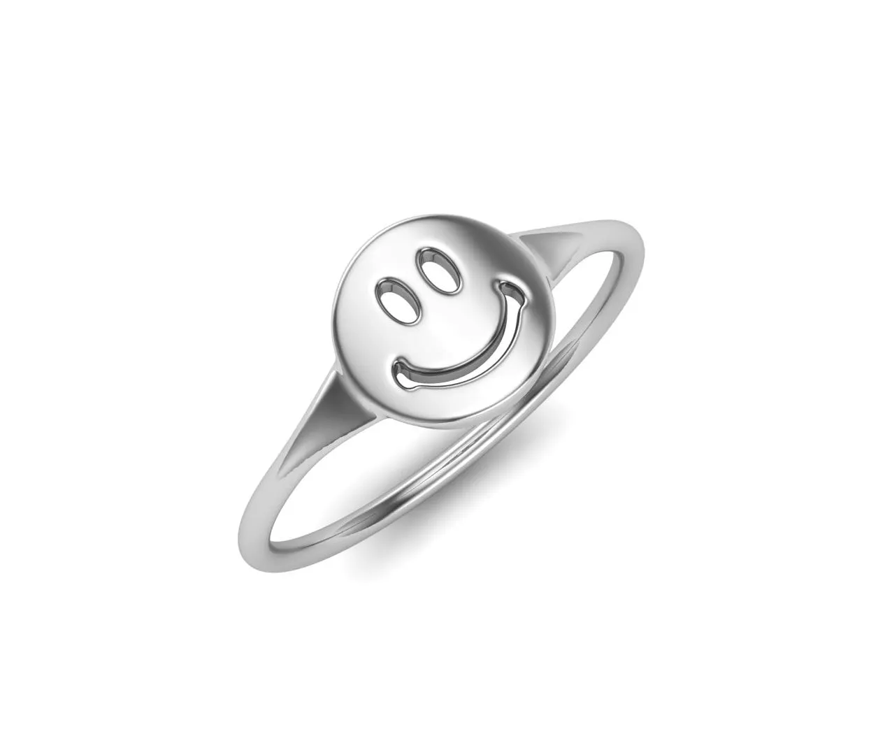 Sterling Silver Happy Face Ring