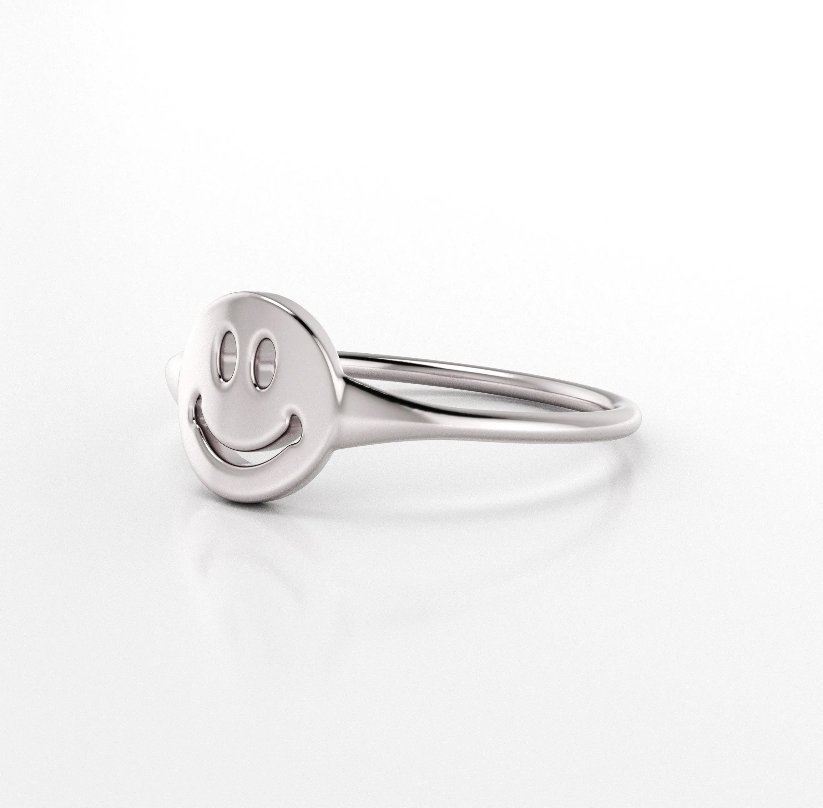 Sterling Silver Happy Face Ring